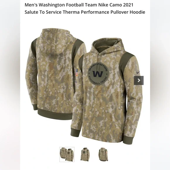 Nike Men’s XL NFL Washington Football Team Salute to Service Sideline Hoodie. - Picture 8 of 8